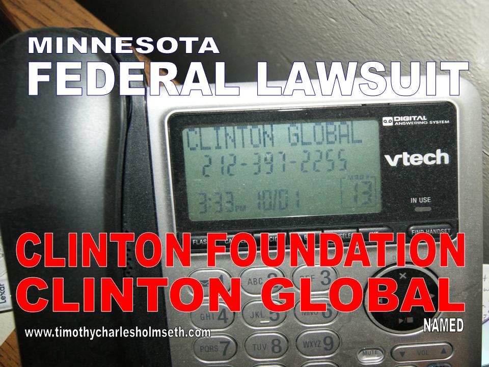 Minnesota federal lawsuit clinton foundation clinton global.