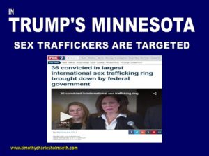 In trump's minnesota sex traffickers are targeted.