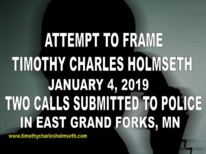 Attempt to frame timothy charles holmesh.