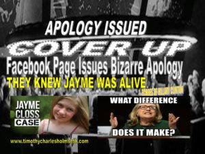 A picture of a woman and a man with the words apology issues cover up facebook page issues.