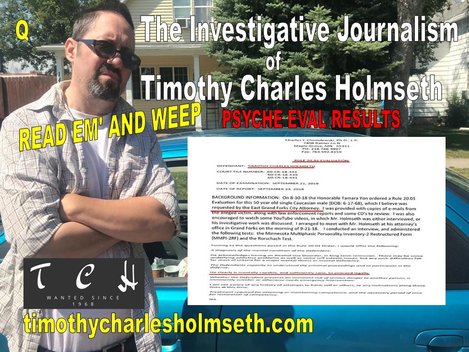The investigative journalism of timothy charles holst.