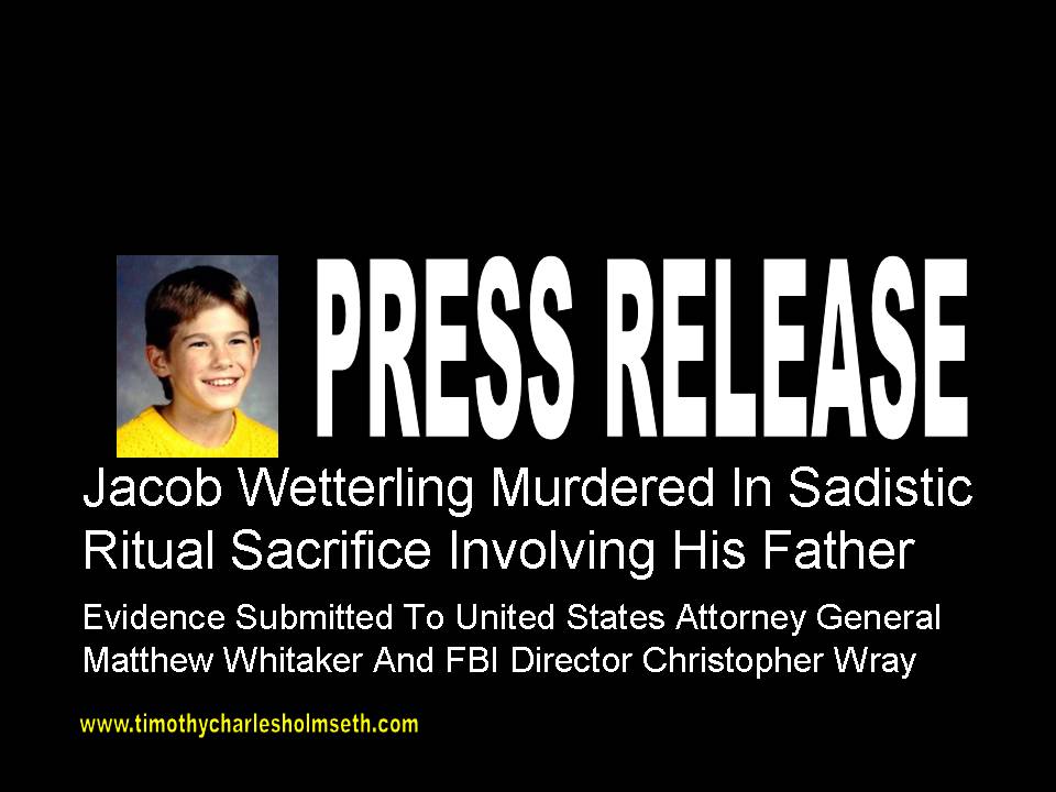 Press release jacob wetter in satanic ritual suicide involving his father.