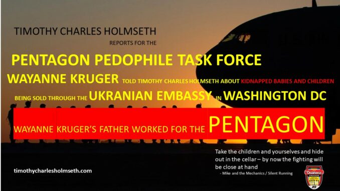 PENTAGON PEDOPHILE TASK FORCE WANNE'S FATHER PENTAGON