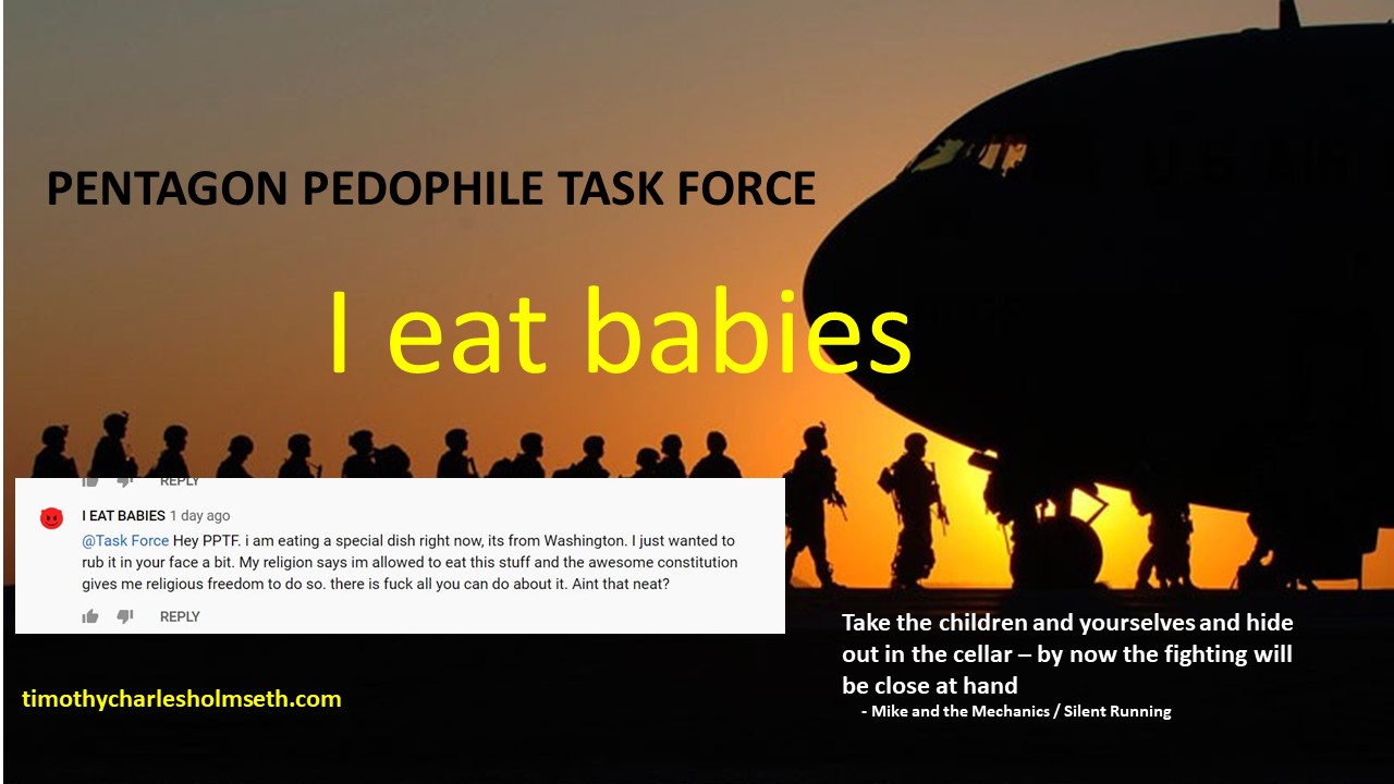 I EAT BABIES PPTF TIMOTHY CHARLES HOLMSETH™ Reports