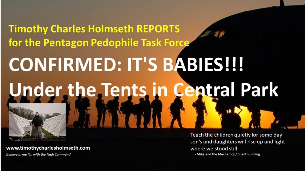 Timothy charles holland reports confirmed its task babies confirmed tents in central park.