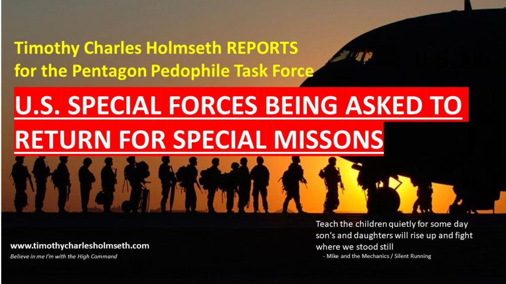 Timothy charles holland reports special forces personnel task asked us to return special missions.