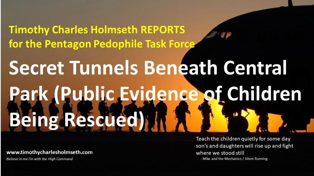 Timothy charles holland reports secret tunnel evidence of children being rescued.