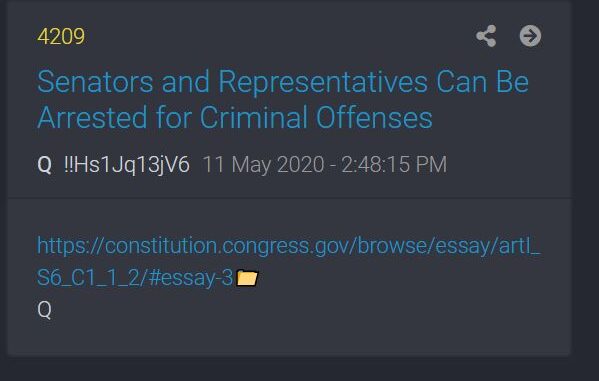 q 4209 congress can be arrested