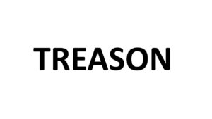 The word treason on a white background.
