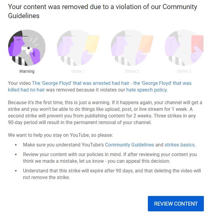 Your content has been removed due to a violation of community guidelines.
