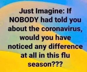 Just imagine if nobody had told you about coronavirus, would the coronavirus noticed any difference at all seasons.