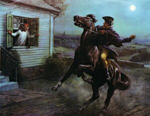 A man riding a horse.