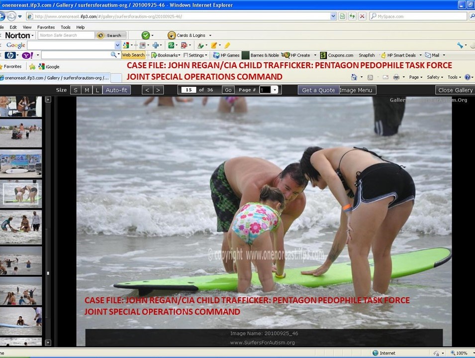 A computer screen shot of a woman and her daughter on a surfboard.