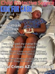 The cover of a magazine with a picture of a child in a hospital bed.