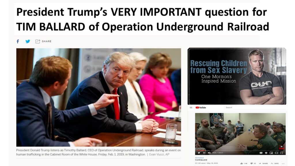 President trump's very question for tim ballard operation underground railroad.