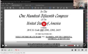 A screen shot of a video showing the one hundred and eighty congress.