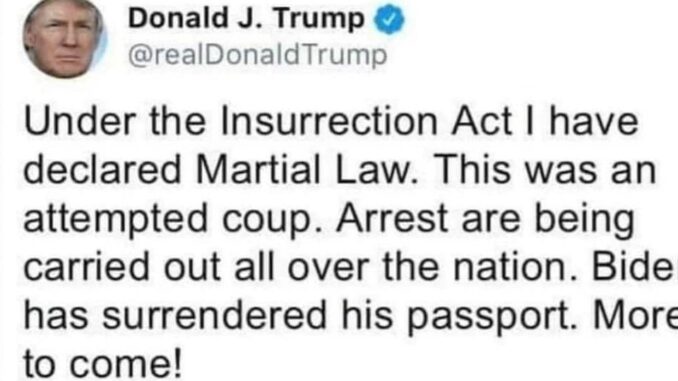 did trump declare martial law