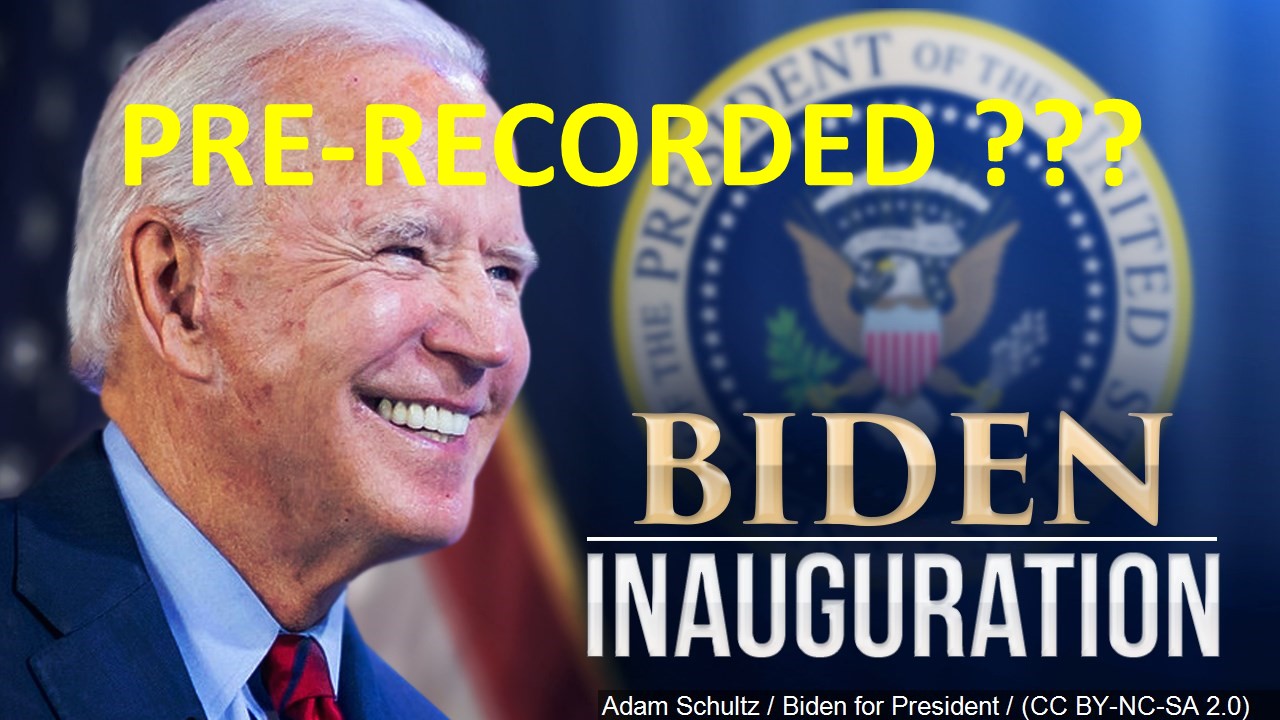 Pre-recorded biden inauguration.