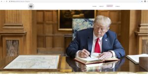 President donald trump's official website.