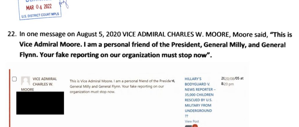 A screenshot of an email sent to the president of the united states.