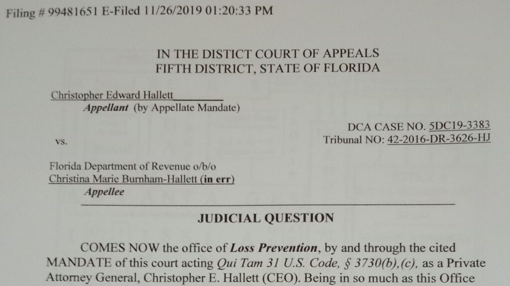 A document about a judicial question