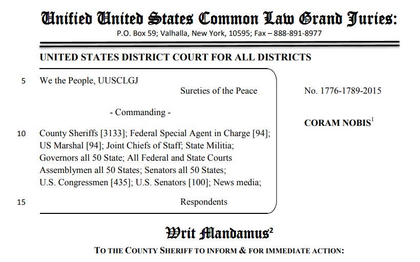 A US District Court file