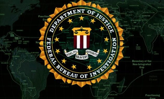 fbi logo over a map