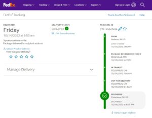 report of fedex delivery update