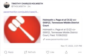 Timothy Holmseth versus Levi Page