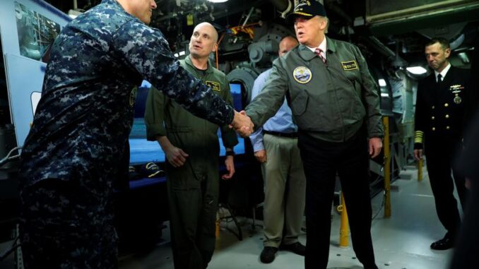 Commander in Chief Donald Trump Shaking Hands