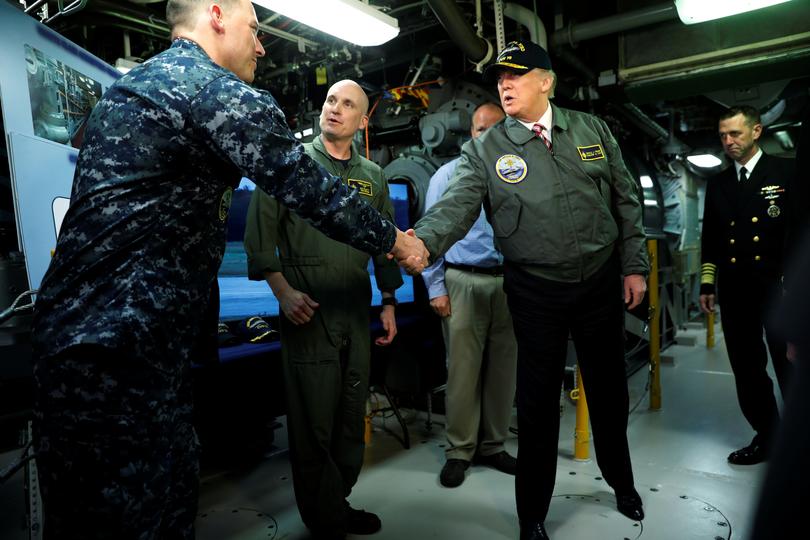 Commander in Chief Donald Trump Shaking Hands