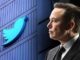 Twitter Logo, Building, and Elon Musk