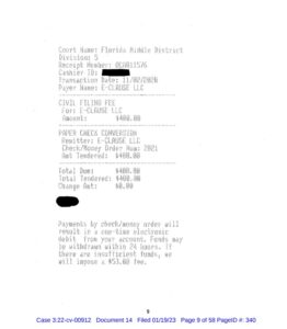 Screenshot of a billing receipt with white background