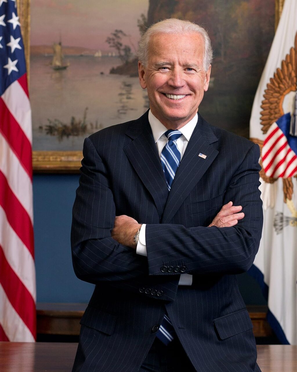 Joe biden wearing a suit.