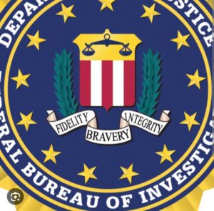 Federal bureau of investigations logo.