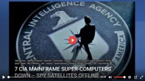 The cia logo is shown on a video screen.