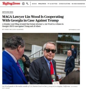 Maga lawyer wilson cooperating with georgia in case against trump.