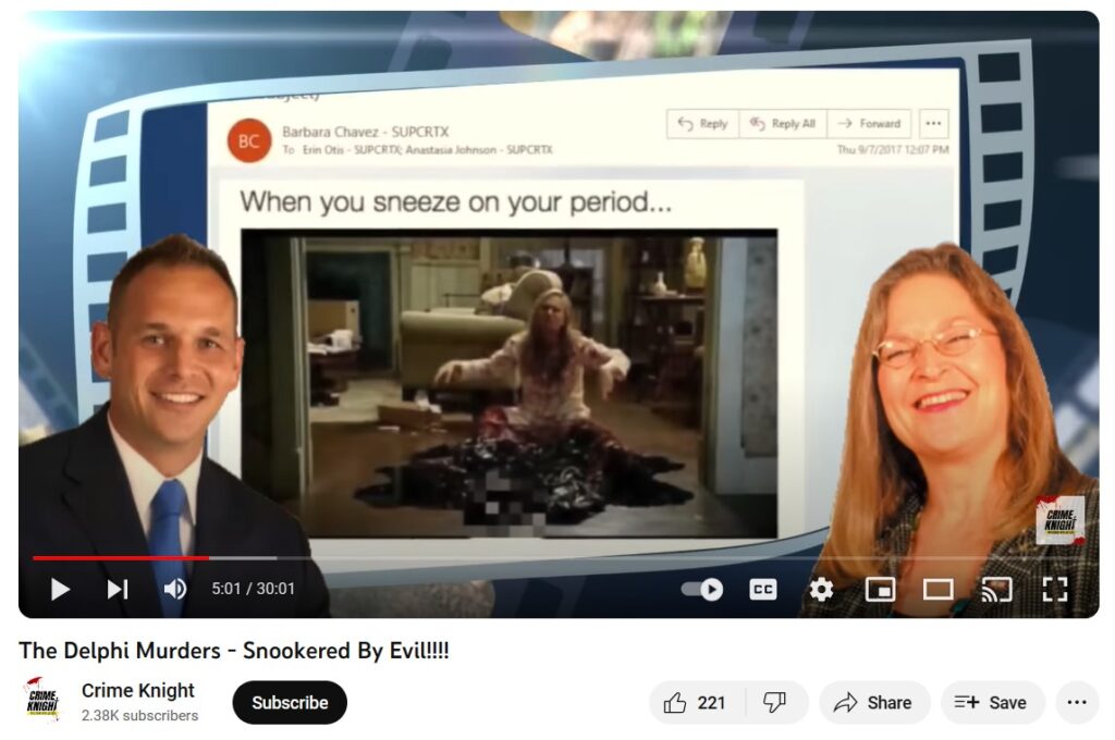 A screen shot of a video with a man and a woman.