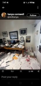 Taylor cornwell's messy office.