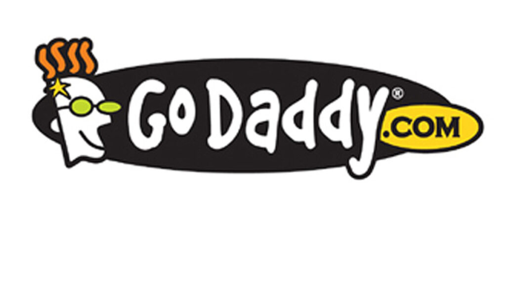 The logo for go daddy com.