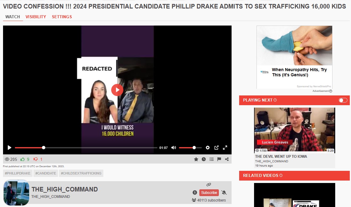 Video Confession 2024 Presidential Candidate Phillip Drake Admits To Sex Trafficking 16 000