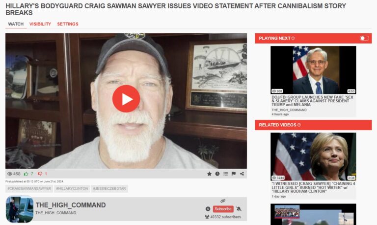 On June 20, 2024, (defending on Time Zone) a video appeared online that shows Craig Randall (Sawman) Sawyer wherein Sawyer makes false and defamatory statements about Timothy Charles Holmseth. 