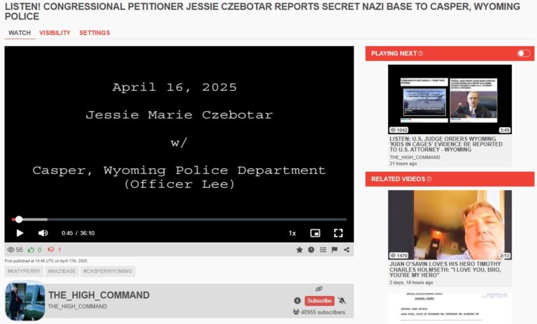 WAR REPORT: LISTEN! CONGRESSIONAL PETITIONER JESSIE MARIE CZEBOTAR ...