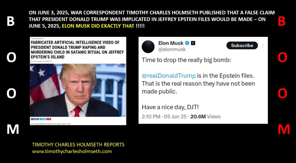trump epstein files elon musk timothy holmseth