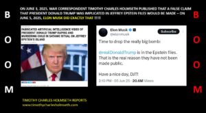 trump epstein files elon musk timothy holmseth