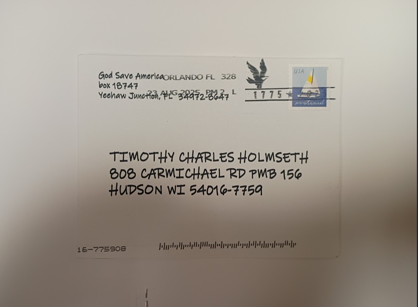 08.28.25 DEATH THREAT TRUMP HOLMSETH EPSTEIN FILES SIDE 1