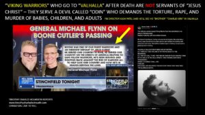 VALHALLA BOONE CUTLER CHARLIE KIRK JESUS CHRIST VIKINGS ODIN RITUAL SACRIFICE