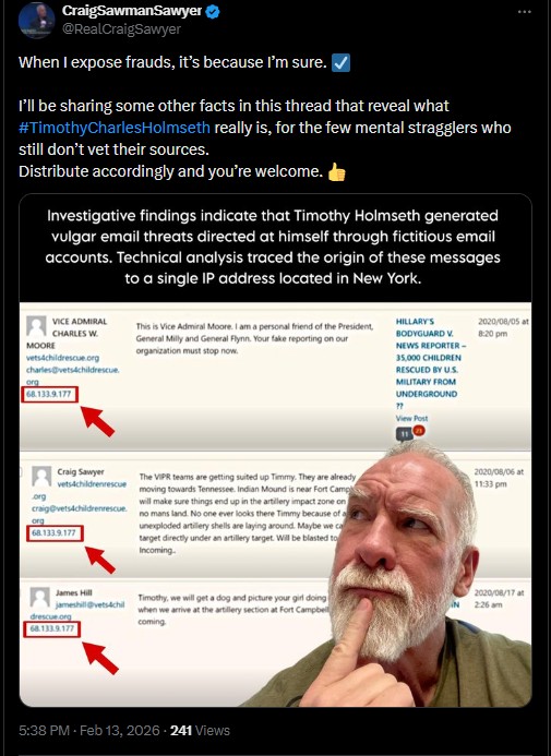 SAWYER HOLMSETH TWEETS THREATS