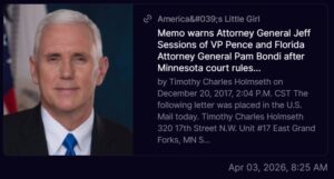 holmseth bondi truth social image