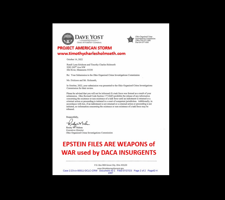 DAVE YOST DACA EPSTEIN FILES INSURGENTS OHIO FBI